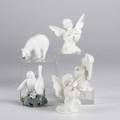 American and european porcelain three boehm angels one copenhagen polar bear and double bird figure tallest 5 12