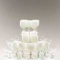 Modern design drinking vessels twentyseven pieces sixteen milkglass goblets eleven art deco style brandy snifters tallest 6 12
