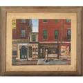 Morris berd american 19142007 tempera on paper framed street scene 1940 signed and dated 15 12 x 19 12 sight