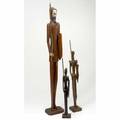 Wood carvings three tall carved wood spanish figures tallest 34