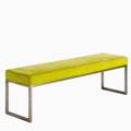 Desiron murphy bench 2000s microfiber and brushed metal unmarked 19 x 60 x 16