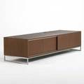 Desiron custom media console 2000s wenge and brushed metal cooling fans builtin metal label 20 12 x 85 x 26