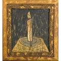 Ray smith american b 1959 oil wax and rope on wood untitled candle 1984 signed 24 x 22 provenance private collection new york
