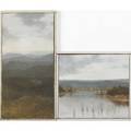 Paul gorka american b 1931 three oil on canvas paintings of landscapes framed all signed largest 24 x 22