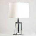 Martini fratelli table lamp italy 1970s1980s glass chromed and enameled steel labeled 21 x 5 sq