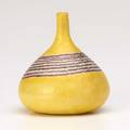 Gambone yellow glazed vase marked 4 12 x 4 14