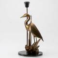Style of duval brasseur table lamp france 1970s bronze and lacquered wood unmarked 19 x 12 x 8 12