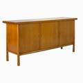 Th robsjohngibbings widdicomb cabinet 1950s bleached mahogany and brass fabric label 34 12 x 72 x 20