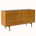 Paul mccobb winchendon planner group double dresser usa 1950s maple and brass foil label 32 x 60 x 19