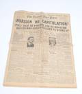 Invasion or Capitulation WWII Newspaper