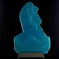 Gilbert see daum pate de verre confidences on brushed stainless base limited edition 86100 marked 16 x 10