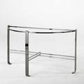 Style of wolfgang hoffmann console table 1970s chromed steel glass needed unmarked 27 x 48 x 15 14