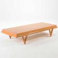 Paul lazlo brownsaltman coffee table usa 1950s white oak unmarked 12 x 60 x 25