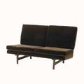 Jens risom settee usa 1960s mohair and teak unmarked 35 x 57 x 33