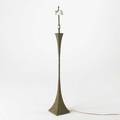 Hanson lamp co floor lamp usa 1960s patinated bronze plastic and ceramic unmarked 53 x 8 sq