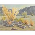 William s darling american 18821963 oil on canvas mounted on masonite of a southwest desert landscape framed signed 18 x 23 34