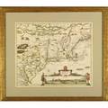 Justus danckerts dutch 16351701 novi belgii novaeque angliae nec non pennsylvaniae et partis virginae tabula map of northeast north america ca 1684 framed 19 x 22 sight