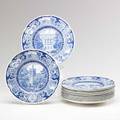 Wedgwood set of twelve columbia plates issued 1932 10 34 dia