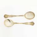 Dominick  haff 12 silver cream soup spoons in the new king pattern 1898 marked for bailey banks  biddle co 21 ot 6 78