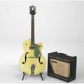 Gretsch electric guitar and amplifier diamond anniversary model guitar serial no 40464 1961 and model no 6151 amplifier guitar 42 x 15 34