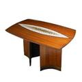Vladimir kagan kagandreyfuss dining table usa 1950s cherry bronze and murano glass tiles unmarked 29 12 x 54 12 x 34 12