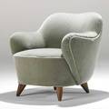 Vladimir kagan vladimir kagan designs inc barrel lounge chair no 100a usa 1970s mohair and walnut unmarked 31 x 33 x 33