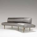 Edward wormley dunbar channelback sofa no 4757 usa ca 1947 brass and silk unmarked 29 x 90 x 45