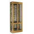 Mastercraft pair of illuminated vitrines usa 1980s bronze glass and mirrored glass brass tag 84 x 32 x 16