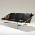 George nelson herman miller sling sofa usa 1960s leather and chromedsteel unmarked 29 12 x 88 x 34