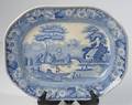 Blue Transferware Platter
