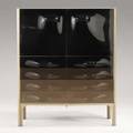 Raymond loewy compagnie desthetique industrielle df2000 cabinet usa 1970s plastic laminate enameled aluminum manufacturers label 49 12 x 41 14 x 21 12