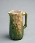 19th C Majolica Corn Pitcher