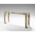 Paul evans directional cityscape console usa 1970s chromeplated steel and brass unmarked 33 12 x 66 x 20