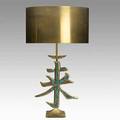 Pepe mendoza table lamp in kanji script form bronze ceramic and brass unmarked 31 x 17 34