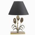 Willy daro table lamp france 1970s patinated brass agate unmarked 25 14 x 11 12 x 16 12