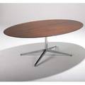 Florence knoll knoll international dining table usa 1960s rosewood and chrome plated steel unmarked 28 x 78 x 48