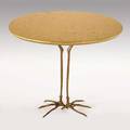 Meret oppenheim simon gavina traccia table ultramobile collection italy 1980s gold leaf on wood cast bronze unmarked 25 x 27 x 21
