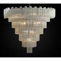 Camer large chandelier italy 1960s crystal and enameled steel unmarked 52 x 60 dia