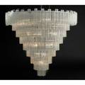 Camer massive chandelier italy 1960s crystal and enameled steel unmarked 65 x 73 dia