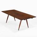 George nakashima turned leg dining table usa 1960s american black walnut provenance available 28 12 x 84 x 40 12 two 16 leaves