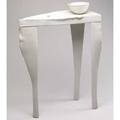 Paula winokur unglazed porcelain sculpture table with bowl series ii 1987 signed and dated 29 x 22 x 10 12