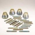 Tiffany studios and loetz approx 20 favrile glass prisms four loetz shades unmarked shades 4 x 4 12 prisms 6 x 1