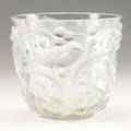 Lalique avalon vase ca 1927 clear and frosted glass m p 436 no 986 wheelcut r lalique france 5 34 x 6 14 dia