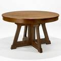 Grand rapids dining table with four leaves unmarked 30 12 x 50 four 11 skirted leaves