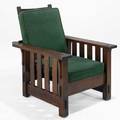 Jm young morris chair with foam pillows unmarked as shown 38 x 30 12 x 36 12