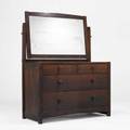 Gustav stickley early mirrored dresser ca 1902 provenance charles and jane kaufmann collection large red decal 63 x 48 x 23