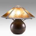 Dirk van erp large and early table lamp hammered copper and mica closed box windmill mark remnants of darcy gaw 20 x 22 12
