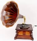 French Path Mahogany Wood Gramophone