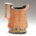 George ohr extremely rare victorian early form pitcher later raspberry volcanic glaze note the only such example we have seen possibly unique provenance purchased from the renwick gallery washi