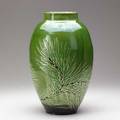 Max lauger large vase in pine needle pattern marked 38 muster gesetzl geschze 14 12 x 9
